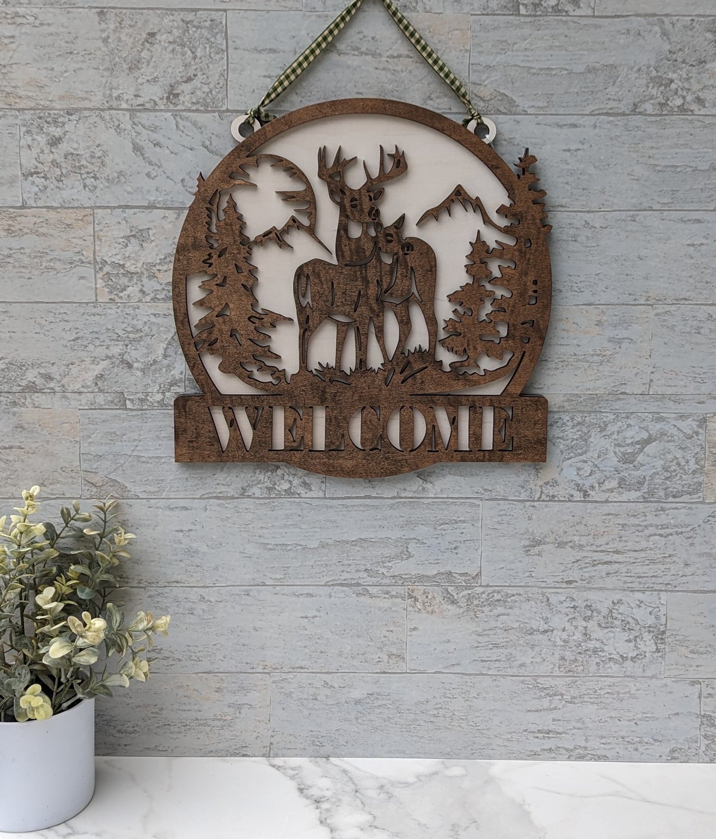 Deer Buck Welcome Sign