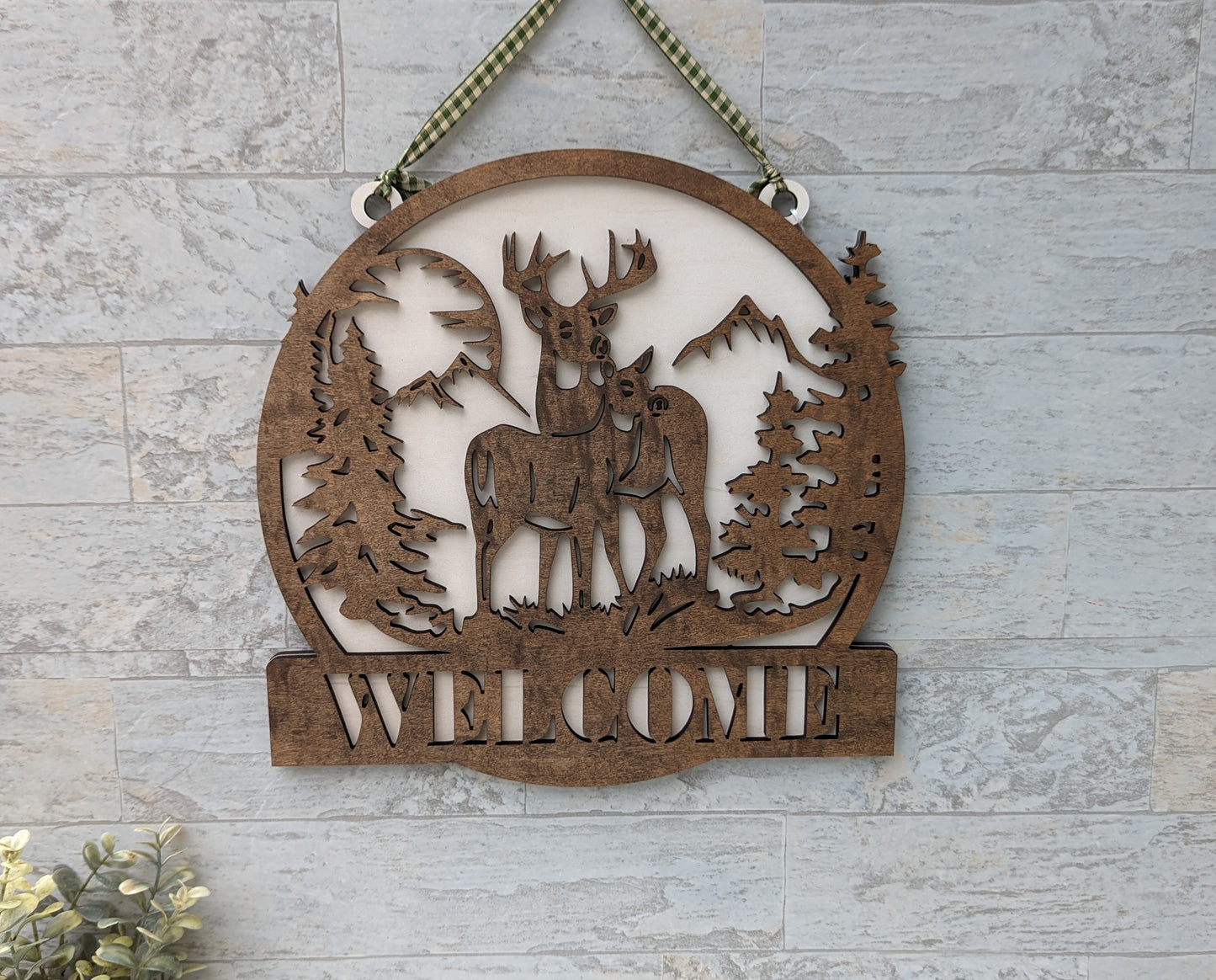 Deer Buck Welcome Sign