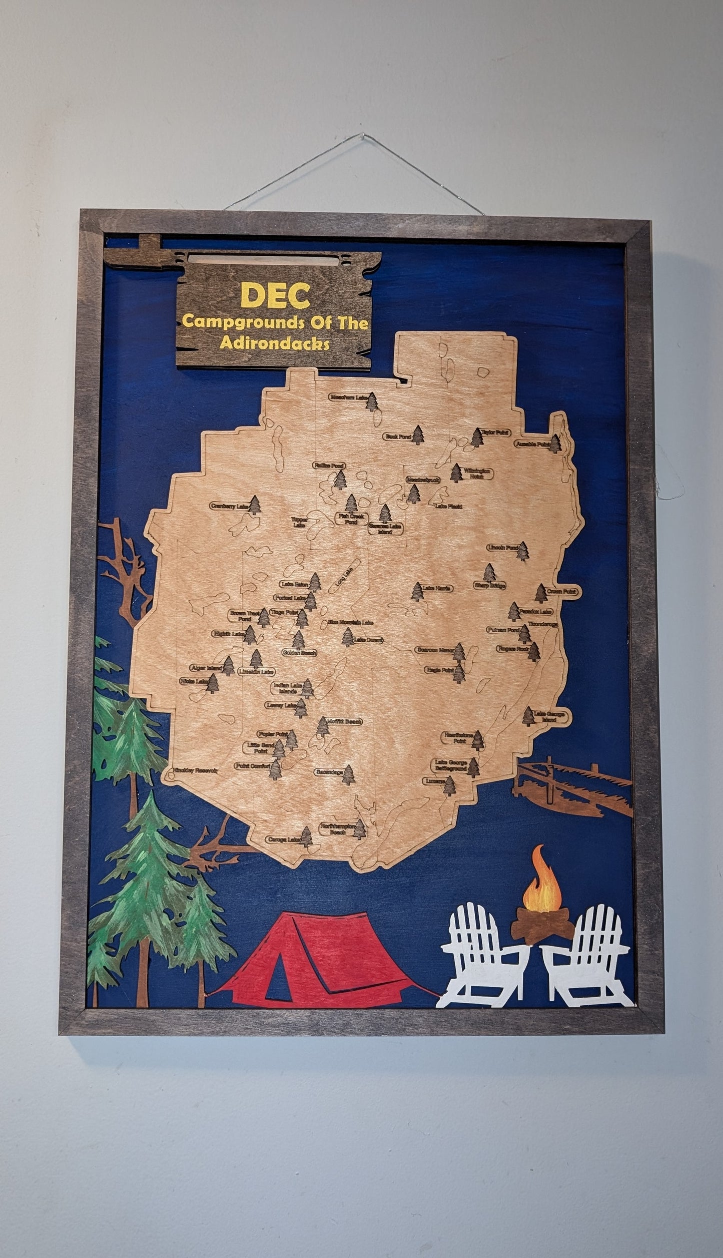 Adirondack DEC Campground Travel Map