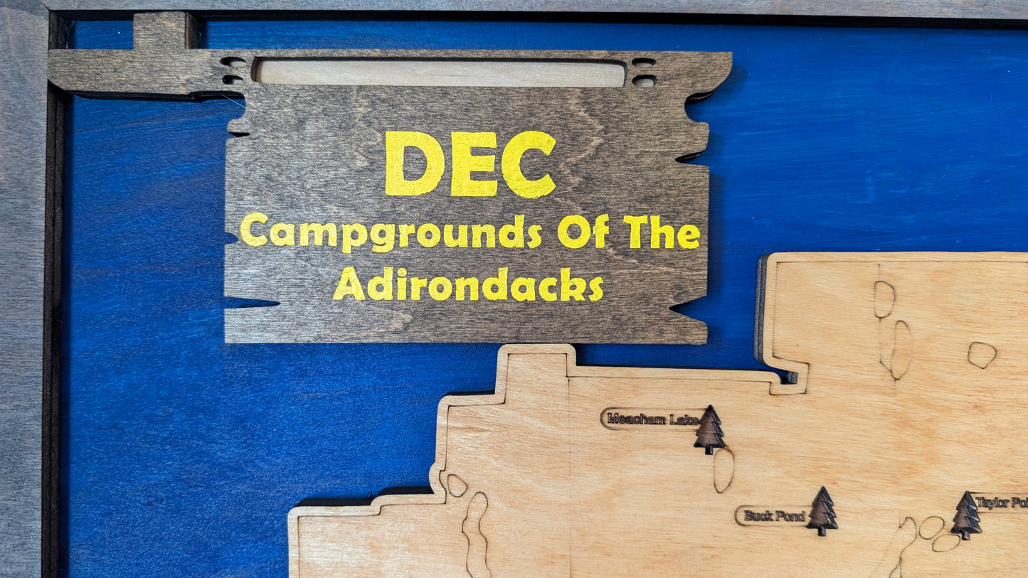 Adirondack DEC Campground Travel Map
