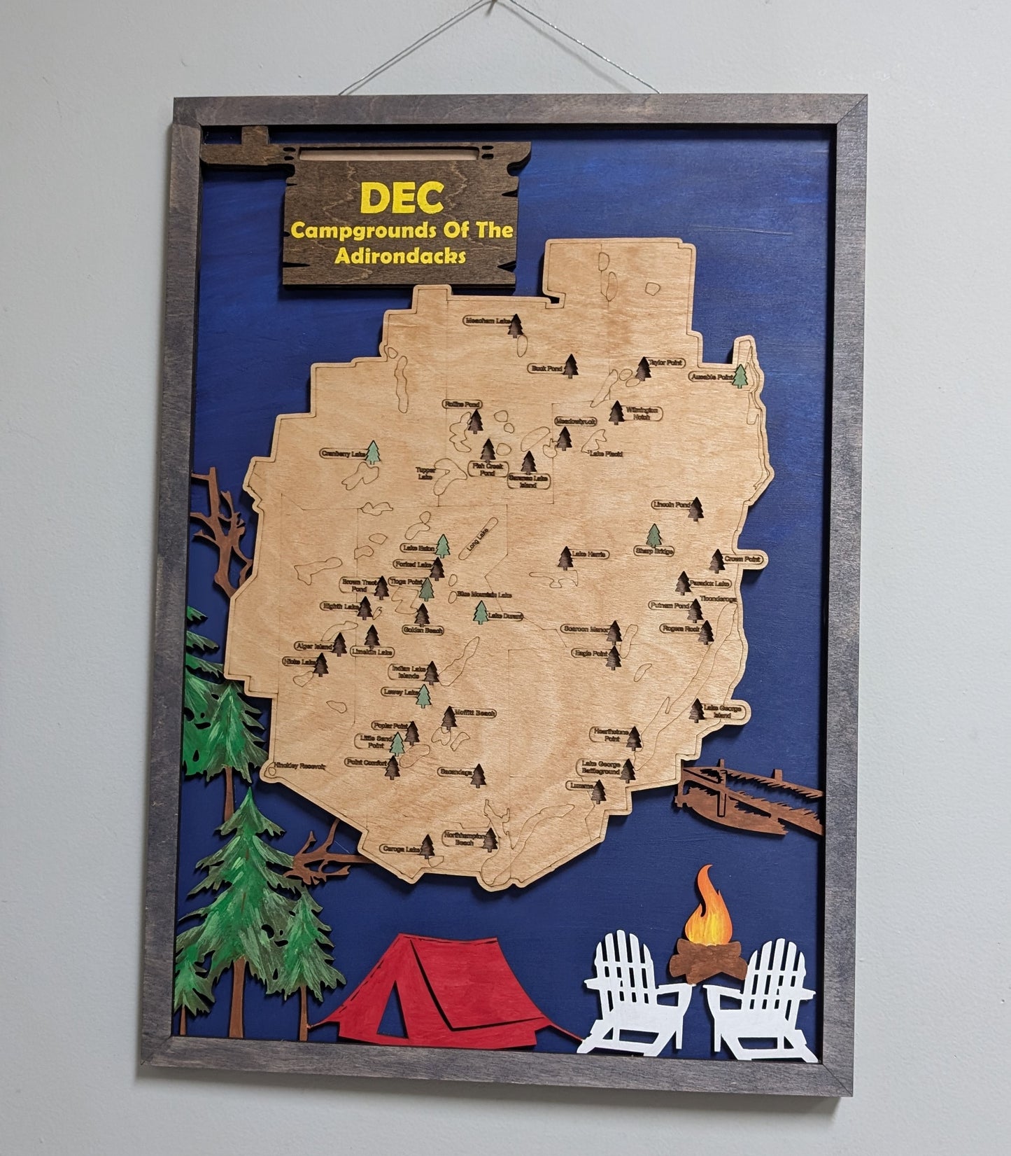 Adirondack DEC Campground Travel Map