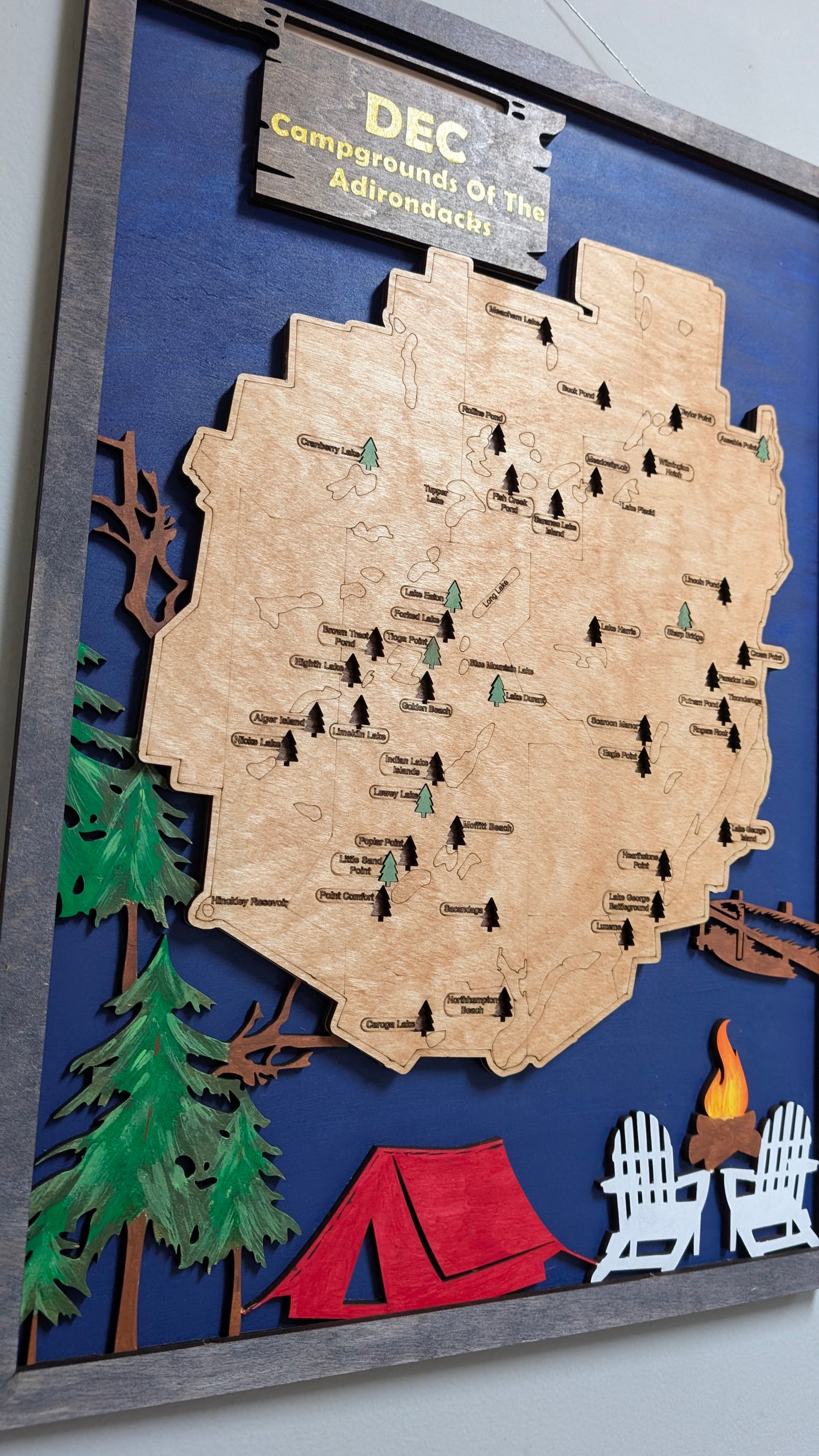 Adirondack DEC Campground Travel Map